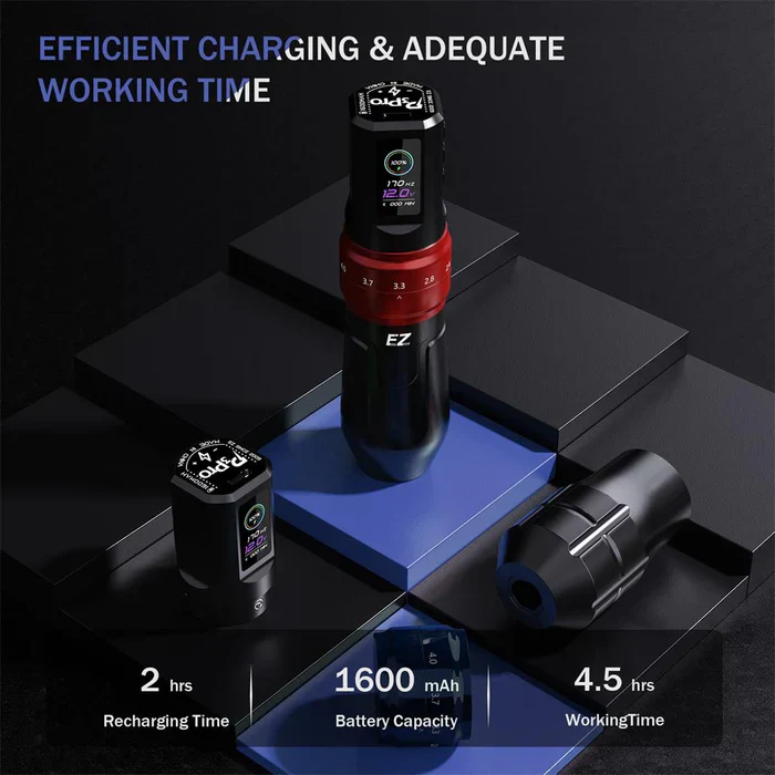 EZ P3 Pro Adjustable Stroke Wireless Battery Tattoo Pen Machine - Image 5
